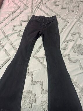 Women’s Black Flare Jeans - Wide Leg Denim